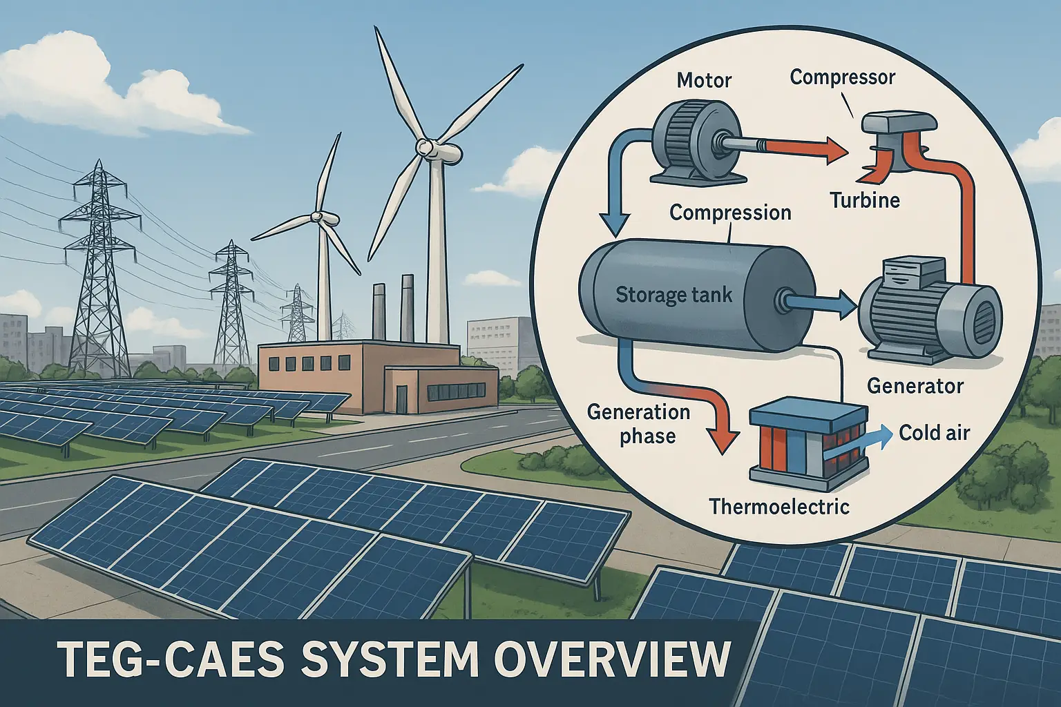 TEG-CAES System - Advanced Hybrid Energy Storage Solution
